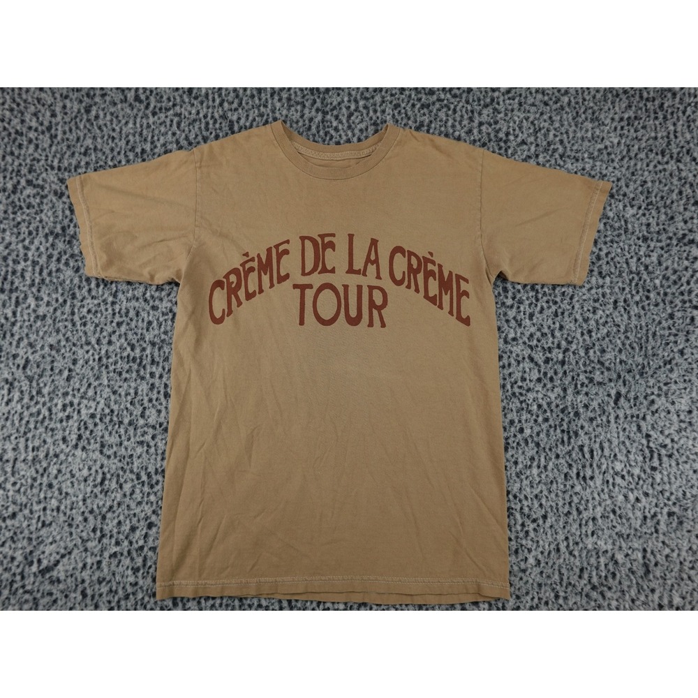 Jack Harlow T-Shirt Mens Small Tan Good Creme de la Creme Tour Graphic Rap Tee